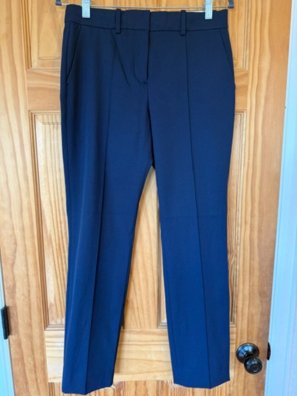 Tory Burch Sport Golf Pants Women 2 Navy Slim Stretch Work Office Travel NWT